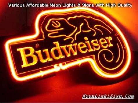 Budweiser Lizard 3d Beer Neon Light Sign Neonlightsigncom Shop