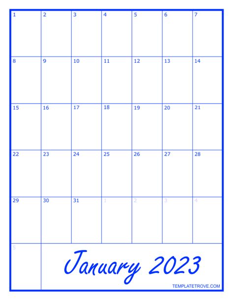 Printable 2023 Calendar One Page World Of Printables Printable 2023