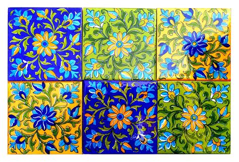 Shiv Kripa Blue Pottery Decorative Show Room Floor Tile Seamless