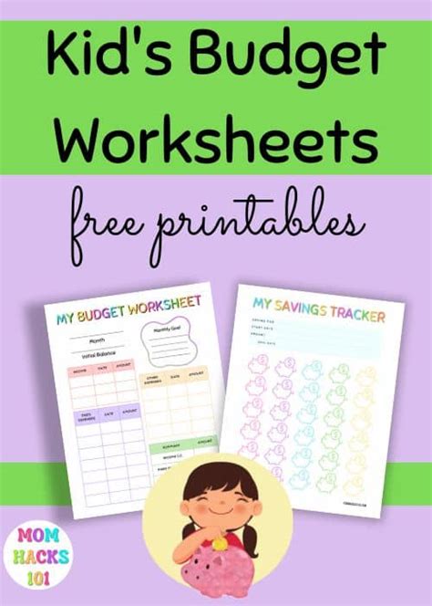 Budget Worksheet For Kids Worksheets For Kindergarten
