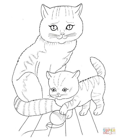 Choose your favorite animals in this chart or see our baby animals, farm animals, and. Cat Mother and Kitten coloring page | Free Printable Coloring Pages