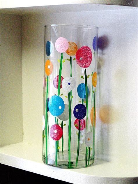 Colorful And Washable Painted Vase Flower Vase Crafts Vase Crafts