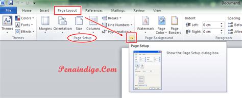 Cara Mengatur Ukuran Kertas Dan Margin Di Microsoft Word Pena Indigo