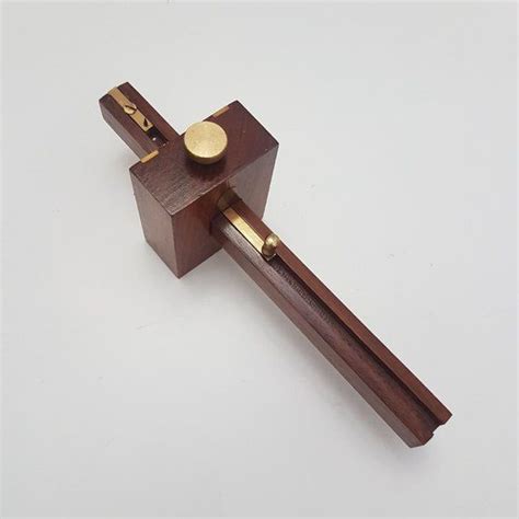 Marking Gauge Scribing Tool Brass And Mahogany Etsy Marking Gauge