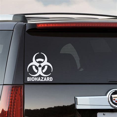 Biohazard Car Decal Hazardous Material Suv Decal Biohazard Etsy