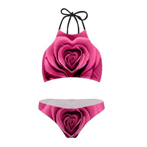 Buy Forudesgins Women Sexy Bikinis Set Summer Swimsuit Colorful Rose Printing