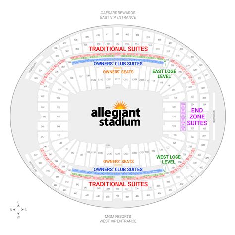 Allegiant Stadium Seating Seating Chart Allegiant Stadium Vivid Seats