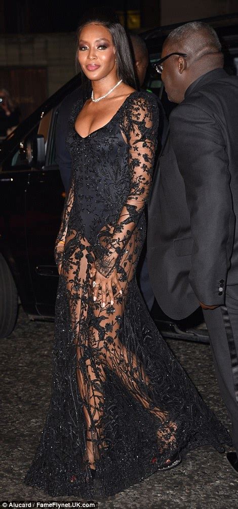 Divaparrots Weekly Naomi Campbell Looks Sensational In A Black Sheer Dress