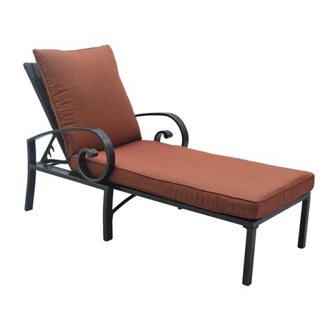 Allen Roth Pardini Oil Bronze Aluminum Patio Chaise Lounge Chair At