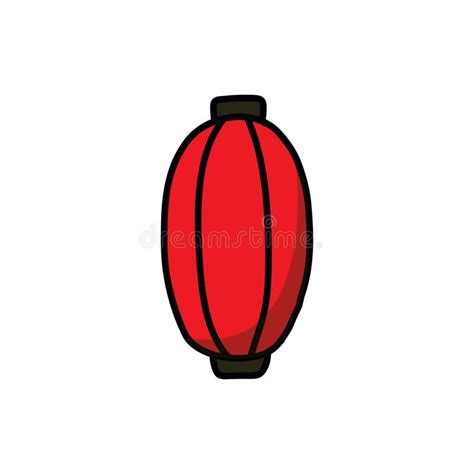 Japanese Lantern Icon In Cartoon Style Isolated On White Background