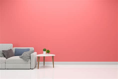 Premium Photo Pink Pastel Wall Interior Living Room Sofa Background