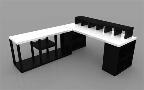To start, assemble the two ikea floating shelves as per the instructions. Custom Desk (Kallax and Lack) advice : IKEA