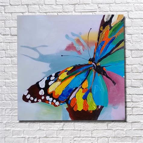 2021 Contemporary Paintings Art On Canvas Hand Painted Flower Butterfly