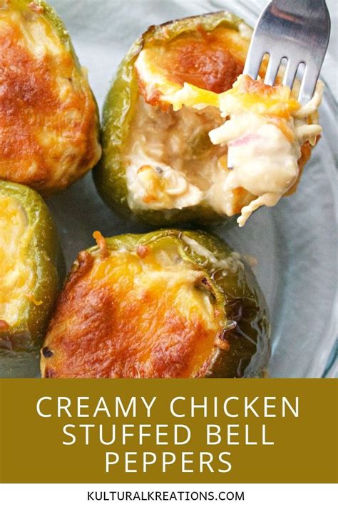 Stir until cream cheese is mostly melted. Creamy Chicken Stuffed Bell Peppers | Recipe | Stuffed ...