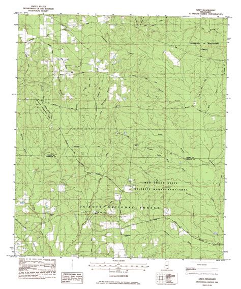 Airey Topographic Map 124000 Scale Mississippi