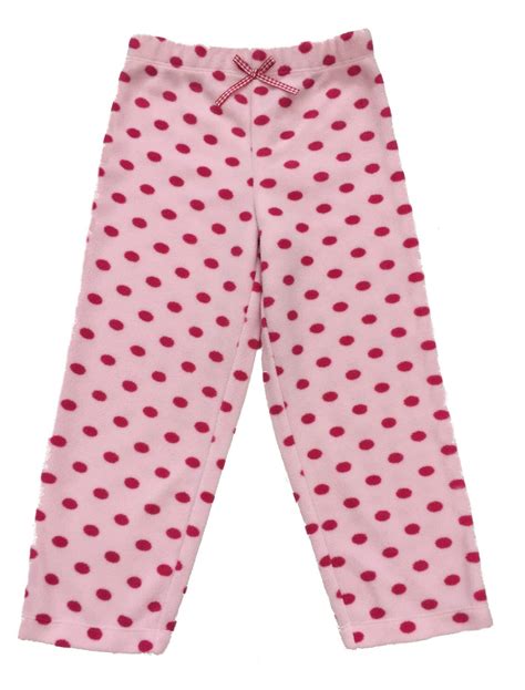 Girls Pink Polka Dots Fur Pyjama Fleece Pants Comfortable Pant