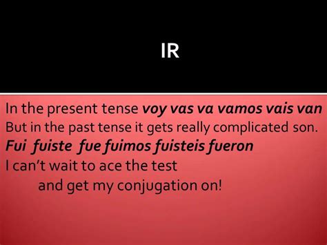 The Ir Conjugation Song Youtube