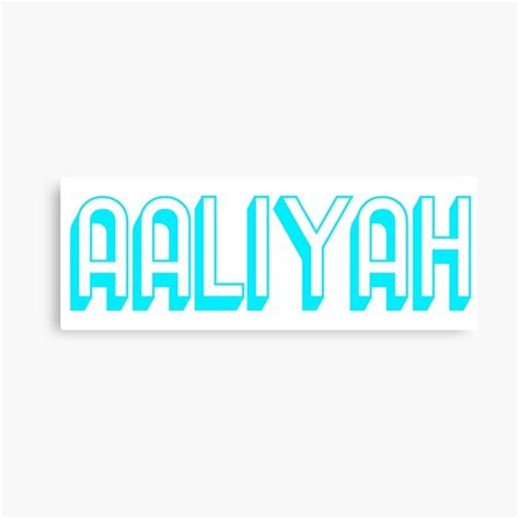 Aaliyah Blue Canvas Print For Sale By Ftml Redbubble