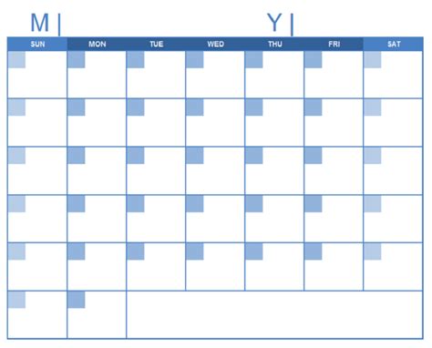 Printable Blank Monthly Calendars Activity Shelter