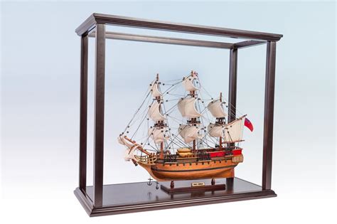 Hardwood Display Case For Tall Ships 45cm Etsy