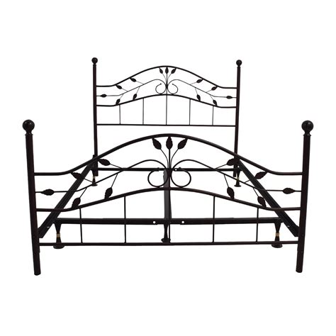 <p>metal canopy bed frame queen. 67% OFF - Metal Queen Size Leaf Design Bed Frame / Beds