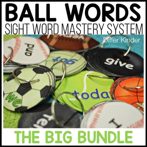 Ball Words Sight Word Mastery System The Complete Editable Bundle