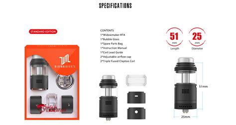 Amzn.to/2ukhjbb in this unboxing video. Vandy Vape Widowmaker RTA | 25mm 5mL/6mL 7 Colors | The ...