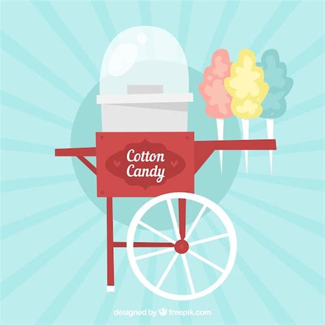 Free Vector Classic Cotton Candy Cart