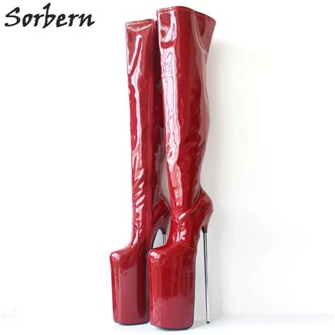 sorbern women shoes sexy 30cm extreme high heel metal heels nightclub boots 20cm platform
