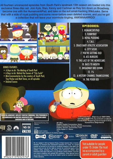 295a New Sealed South Park Season 15 Dvd Region 4 Ebay