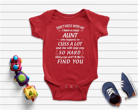 Crazy Aunt Baby Bodysuit Auntie Baby Auntie Made In USA Etsy