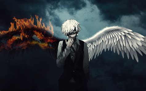 For wallpapers that share a theme make a album instead of multiple posts. 1680x1050 Ken Kaneki Fire Wings 1680x1050 Resolution ...