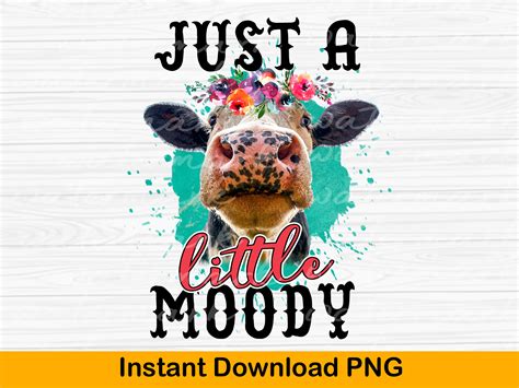 Funny Cow Png Just A Little Moody Png Graphic By Deenaenon · Creative