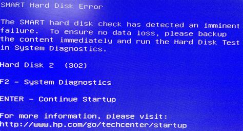 Hp Smart Hard Disk Error Hard Disk 2 302 Hp Support Community 6059467