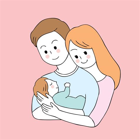 Happy Parents Cartoon