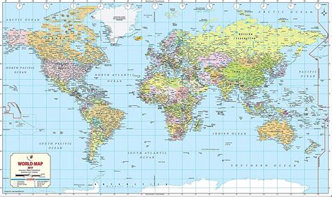 Buy World Map 2017 52″ W X 3089″ H