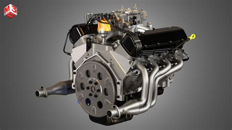 427 Engine V8 Muscle Car Engine 3d Model Cgtrader