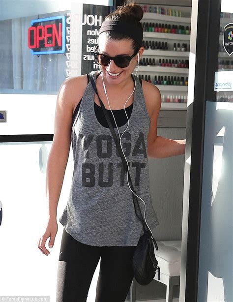 Lea Michele Enjoys A Day Of Pampering As She Steps Out In A Yoga Butt