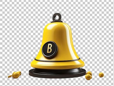 Premium Psd 3d Yellow Bell