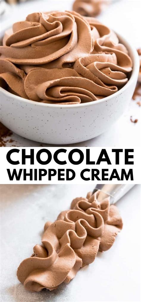 The Best Chocolate Whipped Cream Recipe Lemons Zest Recipe