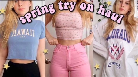 Brandy Melville Spring Try On Haul I Have No Self Control Youtube