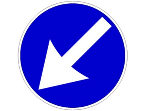 Il Segnale Raffigurato Indica L Obbligo Di Svoltare A Sinistra - Passaggio a sinistra