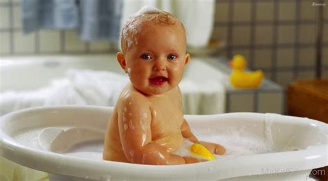 Cute Baby Boy Bathing