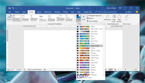 Színséma Testreszabása A Microsoft Office Ban