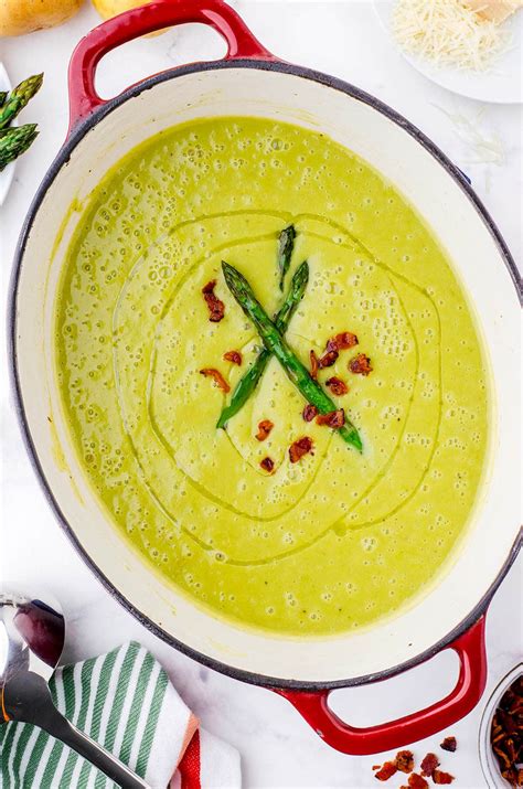 Creamy Loaded Asparagus Soup Recipe Without Cream Bowl Me Over
