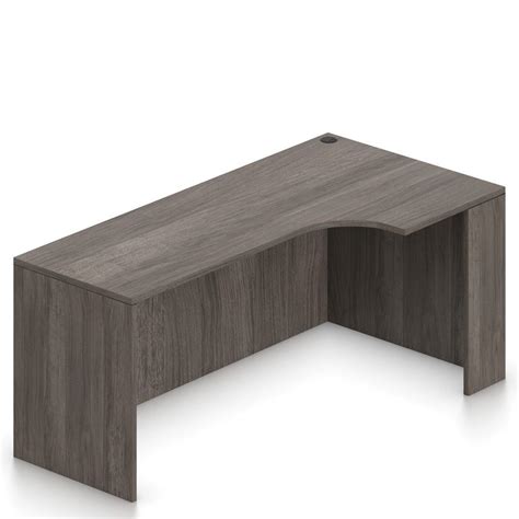 Extended Corner Desk In Grey Nj Office Furniture Depot