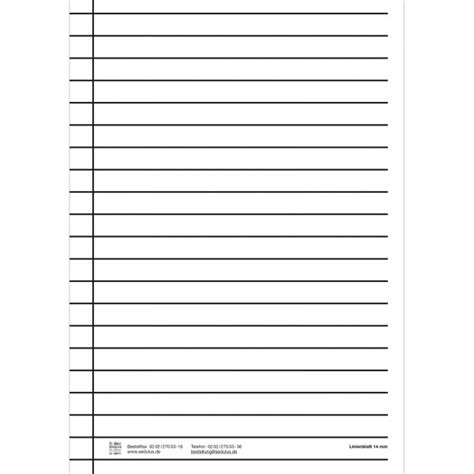 Linienblatt zum ausdrucken din a 4 : LB14 Linienblatt 14mm | Sedulus