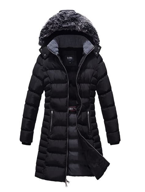 Mid Length Ladies Coat with Fleece Lining | Winter coats women, Coats for women, Puffer coat style
