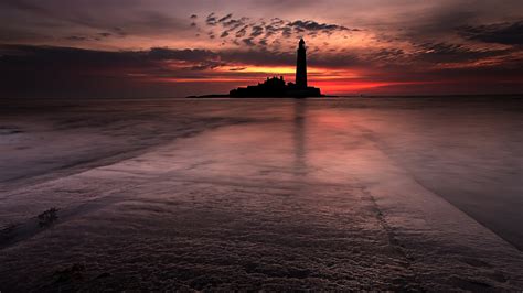 1920x1080 1920x1080 Landscape Lighthouse Sea Night