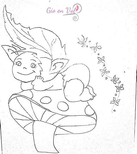 Ricami a mano progetti da provare ricamo lenzuola ricamo lenzuolino uncinetto maglia disegni bambini. Gio en Vol: Elfo da ricamare disegno free